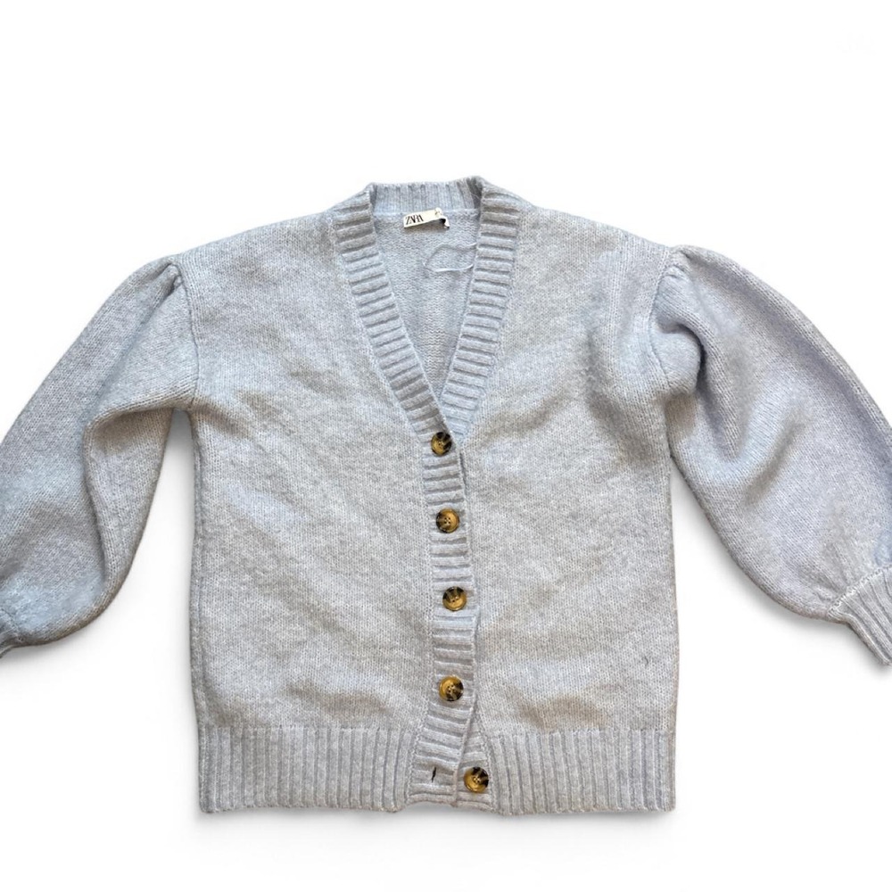 Zara Light Blue Button Cardigan